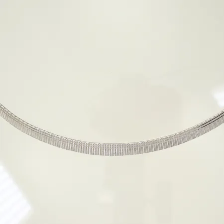 Halscollier doserat längd 40,5cm, bredd 7-9mm, Silver 925/1000, 25,9g Vikt: 25,9 g