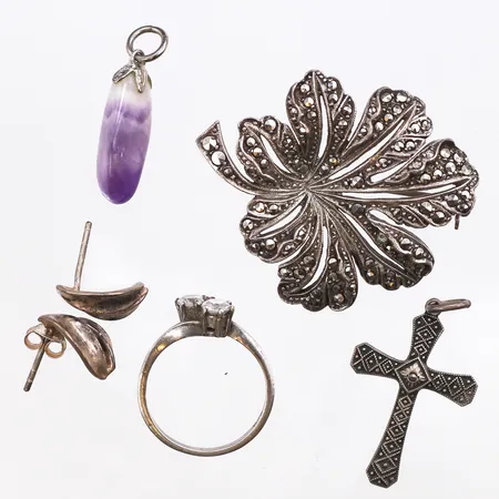Diverse silversmycken, 835-925/1000 silver. Vikt: 16,2 g