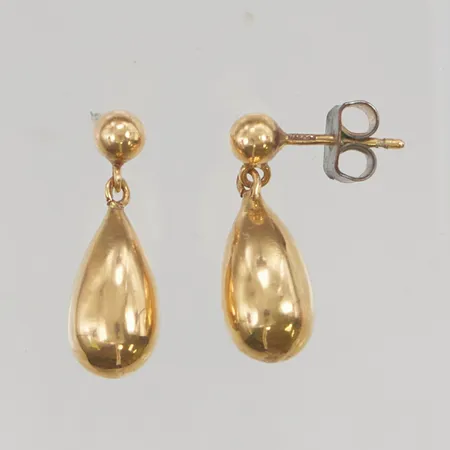 Örhängen 18mm 18K 1,5g. med oädla låsstopp