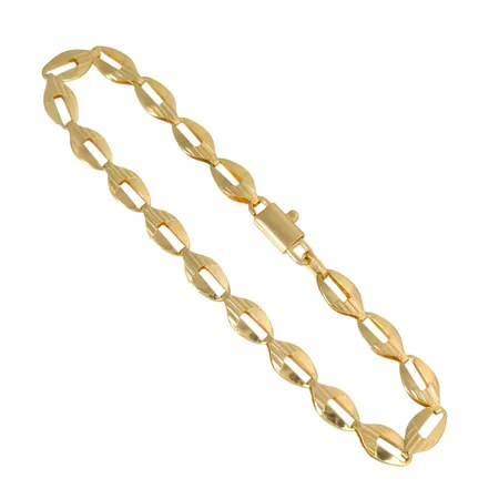 Armband i 18K guld, längd 21,0 cm, bredd 6 mm, fint skick Vikt: 7,3 g