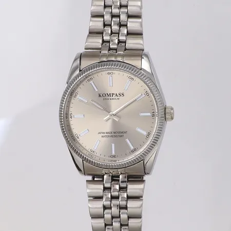 Herrur Kompass Stockholm, stål, quartz, Ø36mm, reseetui, inga tillbehör