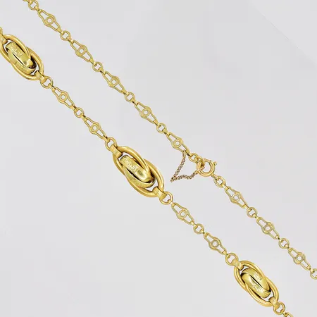 Collier längd 45cm bredd 3,8-6,8mm 18K Vikt: 13,9 g