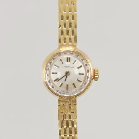 Damur Certina manuell 18K i ur och länk 17-17,5cm bredd:6,2mm 18K bruttovikt 23,1g Vikt: 23,1 g