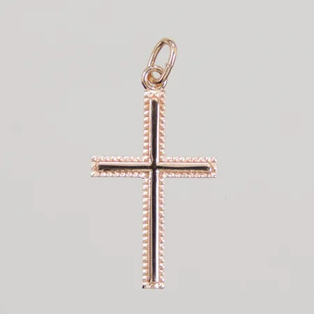 Hänge kors 25x14mm, gravyr, 14K Vikt: 1 g