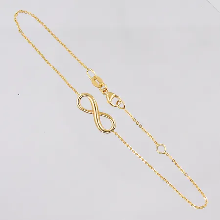 Armband längd 16-18cm bredd 1mm GHA 18K  Vikt: 1,3 g