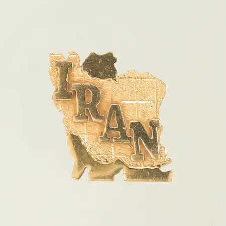 Hänge Iran 22 x 20mm, saknar ögla, 18K, 5,4g Vikt: 5,4 g