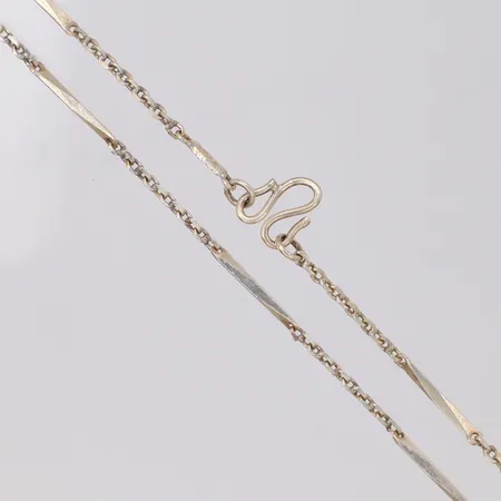 Kedja, stavlänk, längd 57cm, bredd 1,4mm, kroklås, 925/1000 silver Vikt: 8,2 g