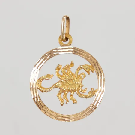 Hänge skorpion, Ø ca 27mm, 18K Vikt: 4,6 g
