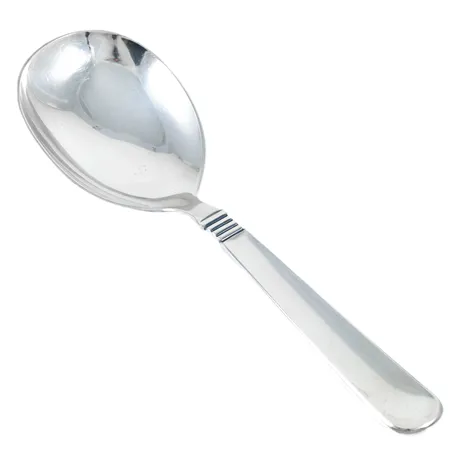 En serveringssked 200mm, danska silverstämplar, silver 54,9g. 