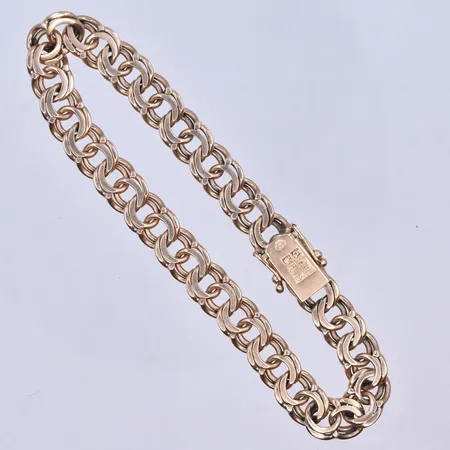 Armband Bismarck längd 20,5 cm, bredd 8 mm 18K. Vikt: 25,6 g
