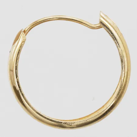 Örhänge creol Ø15mm, bredd 3mm, udda, 18K Vikt: 0,3 g