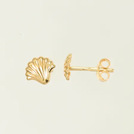 Örhängen snäckor 7 x 6mm, 18K, 0,7g Vikt: 0,7 g