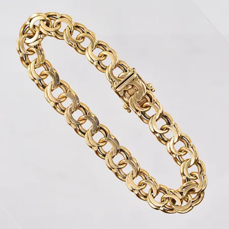 Armband Bismarck längd 18,5cm bredd 9mm CFG 18K Vikt: 29,3 g