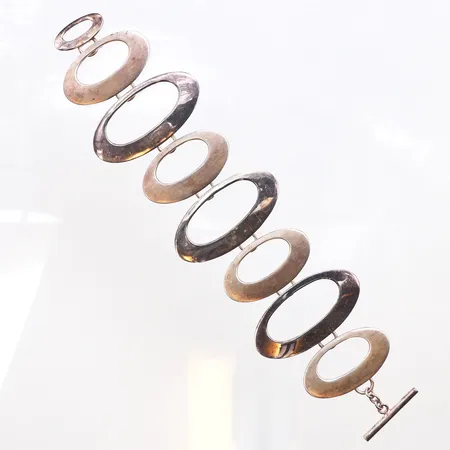 Armband, längd:19cm, 925/1000 silver. Vikt: 33,7 g