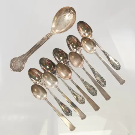 Skedar 11st,11-15cm 830/1000 silver, 141,9g Vikt: 268,4 g