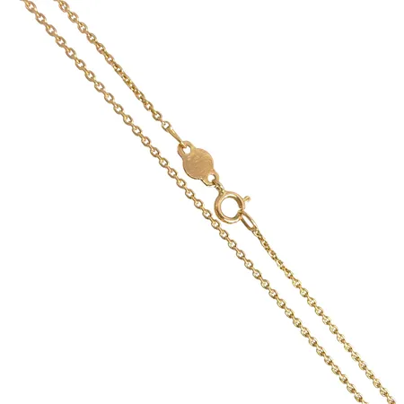 Halskedja Ankarlänk i 14K guld, G Italian Design, längd 54,5 cm, bredd 1,1 mm, fint skick Vikt: 2,3 g