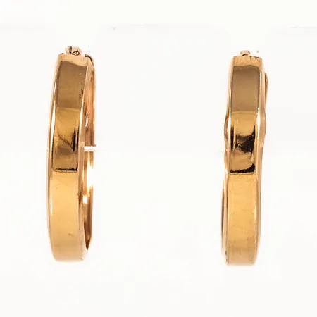 Creoler Ø18mm bredd 3mm, krokiga, 18K 1,1g. 