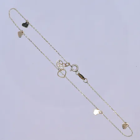 Armband/vristlänk längd 23,5+2 cm, bredd 1 mm 9K. Vikt: 0,8 g