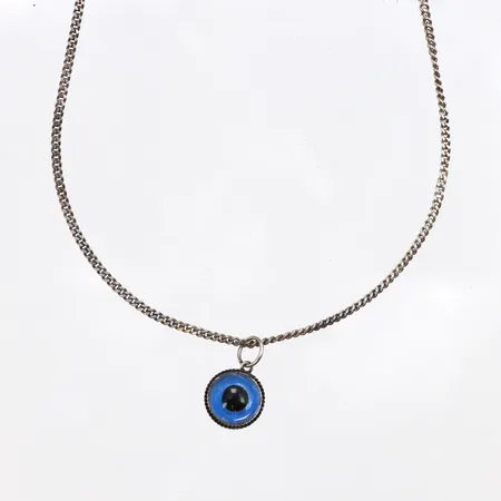 Kedja med hänge, längd:42cm, bredd:1,3mm, 925/1000 silver. Vikt: 3,7 g