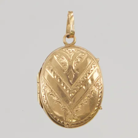 Medaljong 17x22mm 18K 2,3g.
