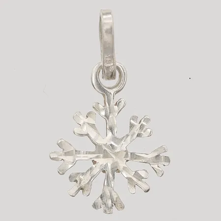Hänge snöflinga längd 20mm, bredd 11mm, silver 925/1000 Vikt: 0,5 g