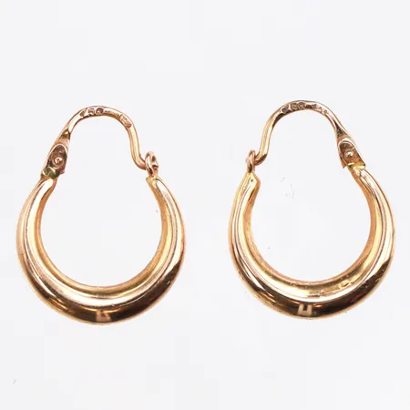 Ett par örhängen, bredd3,3mm, längd:18mm, 18K Vikt: 1,2 g