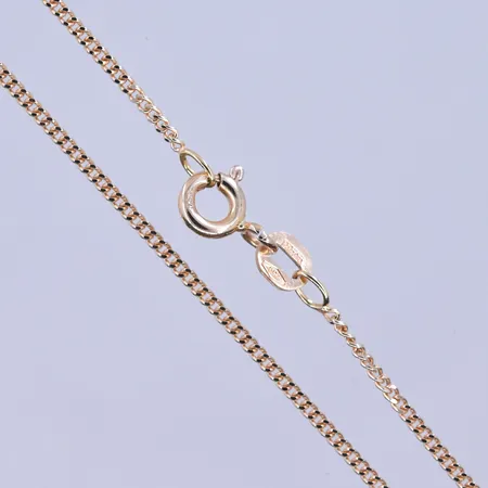 Kedja Pansar längd 36,5 cm, bredd 1 mm 18K. Vikt: 2,1 g