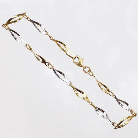 Armband, längd:19cm, vitguld och rödguld, 18K. Vikt: 2,7 g