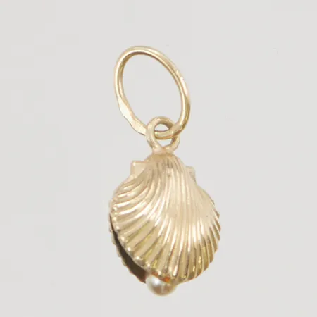 Hänge Mussla 10x13mm 14K 0,7g.