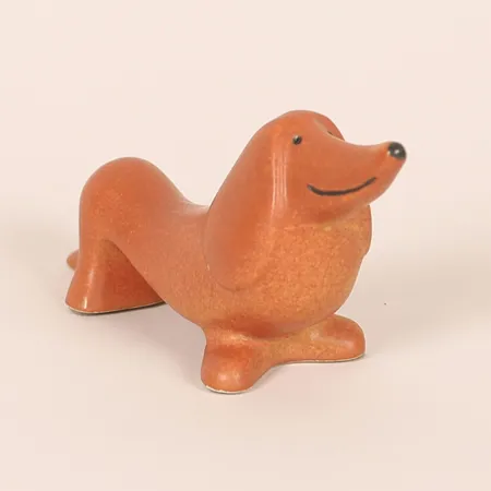 Figurin Lisa Larson för Gustavsberg, Tax ur serien "Kennel", stengods, signerad, höjd 8cm. Skickas med postpaket.