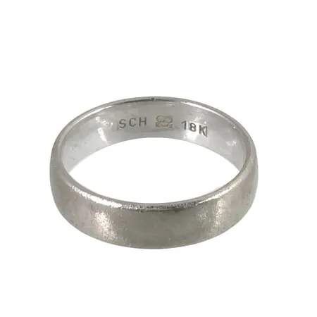 Ring, 18K vitguld, slitage Vikt: 5,8 g