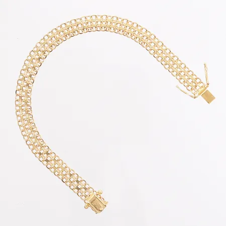 Armband X-länk 18cm bredd: 8mm, 18K Vikt: 10,1 g