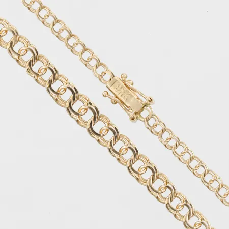 Collier doserad Bismarck längd 42,5cm, bredd 3-5mm, GHA, 18K Vikt: 7,8 g