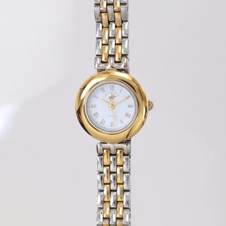Damur Beverly Hills Polo Club, BHW3026, quartz, stål/förgyllt stål, sex tillhörande boettringar, tre extra länkbitar, box