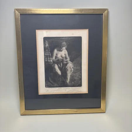 Etsning, Anders Zorn, Trasig Särk 14,5x20cm, Ej examinerad ur ram. Skickas med postpaket.