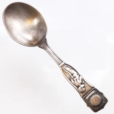 Sked, längd:14cm, 800/1000 silver. Vikt: 34,6 g