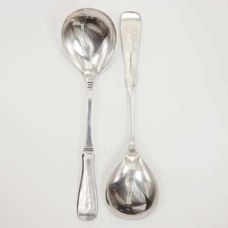 Serveringsskedar, 2st, Uppsala, 20,5cm, Silver 830/1000 Vikt: 147,2 g