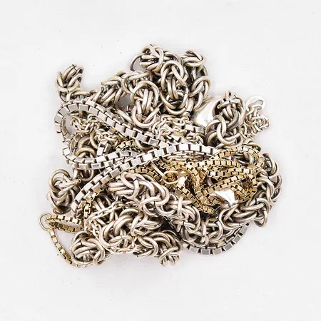Diverse silver defekter trasigt silver 830/925/1000 Vikt: 76,9 g