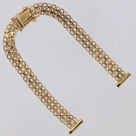 Klockarmband x-länk längd 16,5cm bredd 7,4mm 18K  Vikt: 10,4 g