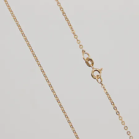 Kedja tunn rundad ankar, 46cm, bredd 1mm, 18K Vikt: 2,8 g