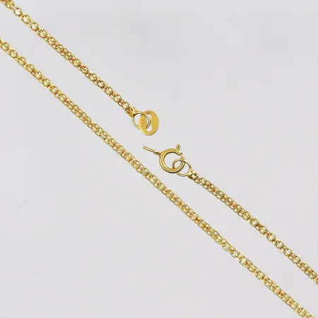 Kedja X-länk 51cm bredd 1,5mm trasigt lås 18K Vikt: 2,2 g