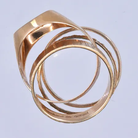 Diverse guld, 18K. Vikt: 13,6 g
