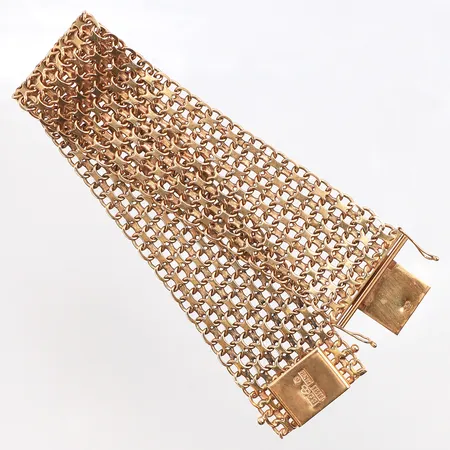 Armband X-länk, längd:20cm, bredd:24,6mm, 18K. Vikt: 46,6 g