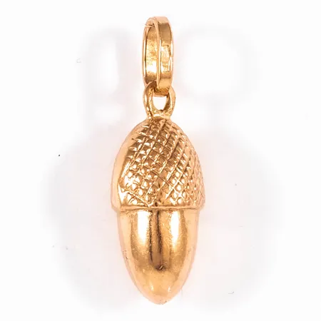 Hänge ekollon bredd 8mm längd 23,5mm, 18K 1,0g. 