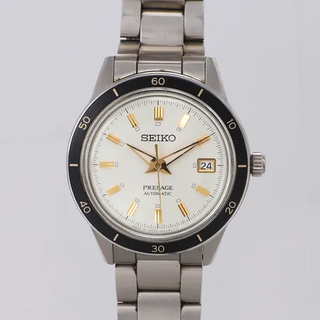 Herrur Seiko Presage, stål, automatisk, Ø40mm, datum, serie-nr 145141, ref-nr SRPG03J1, stållänk, inga tillbehör