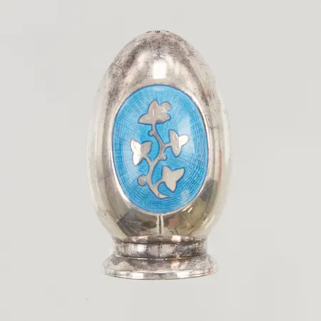 Saltströare med blå emaljering 55mm bottenlock saknas Silver S925/1000 25,4g Vikt: 25,4 g