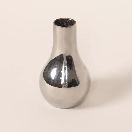 Ljusstake "Cafu", Georg Jensen Danmark, rostfritt stål, höjd 10, Ø 6cm, bruksskick.