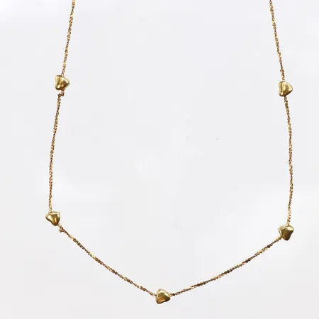 Collier, längd:44cm, bredd:0,2mm,18K Vikt: 2,5 g
