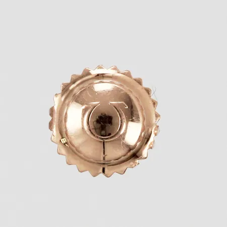 Krona OMEGA Ø ca 5mm kronhålet: ca 3mm,18K Vikt: 1,2 g