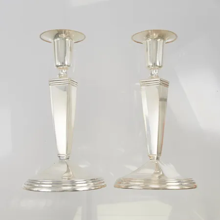 Ljusstakar 15,5cm rensade silver S830/1000 141,6g.
